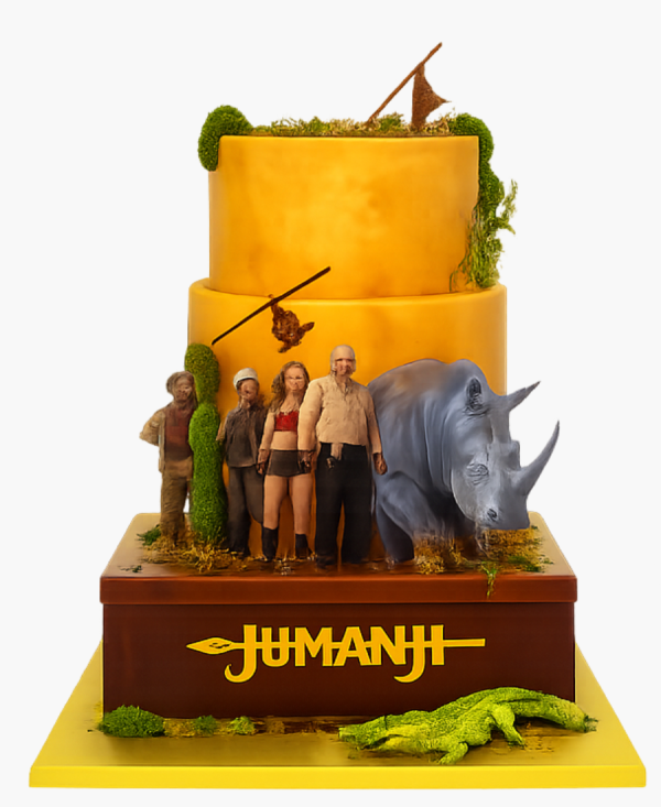 Трехъярусный торт по фильму Джуманджи Фото