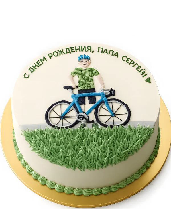 Торт на день рождения велосипедисту Фото