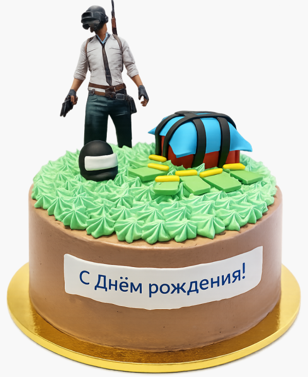 Яркий торт с персонажем Battlefield Фото