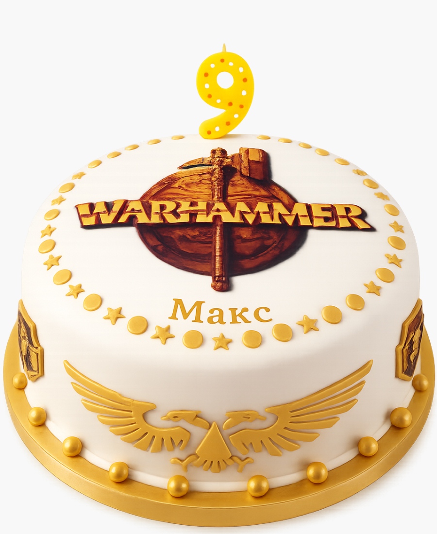 Белый орт с фотопечатью Вархаммер Фото