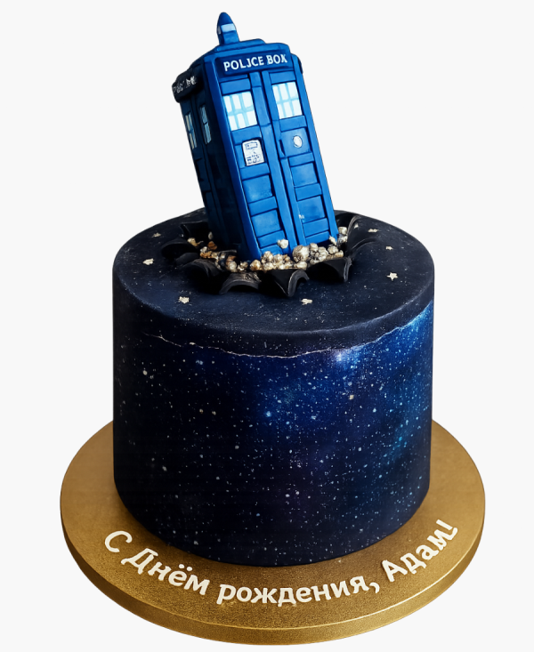 Черный торт по фильму Доктор Кто Фото