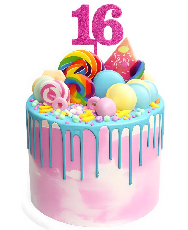 Торт со сладостями на 16 лет дочке Фото