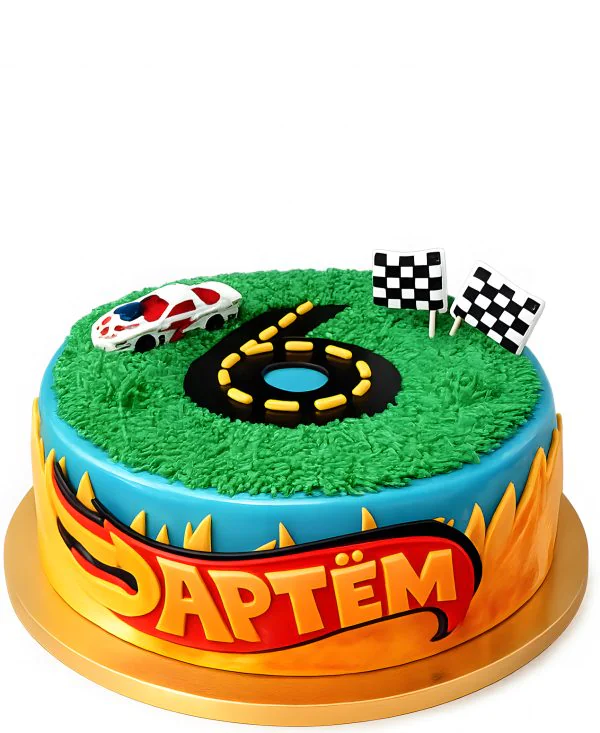 Торт с машиной на день рождения мальчику 6 лет Фото