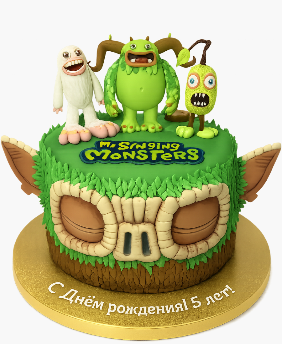 Торт на 5 лет с фигурками Мои поющие монстры Фото