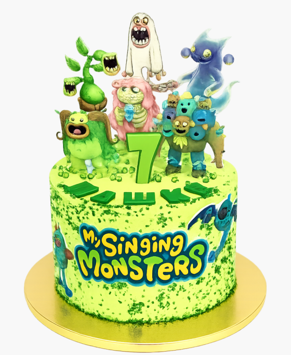 Торт на 7 лет Мои поющие монстры Фото