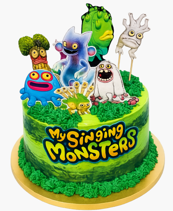 Торт по игре Мои поющие монстры Фото