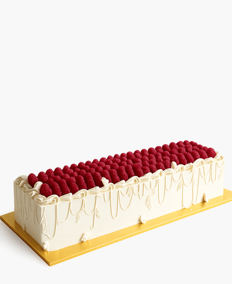 Торт с малиной на свадьбу Фото