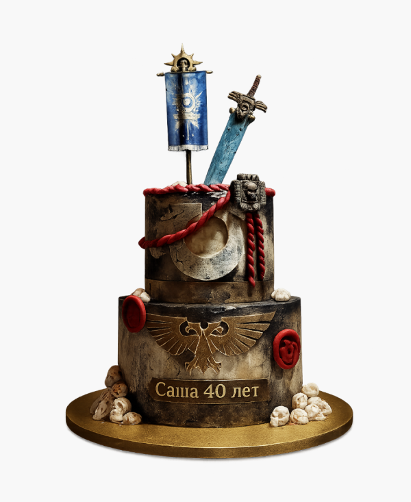 Торт в два яруса по Вархаммер 40000 Фото
