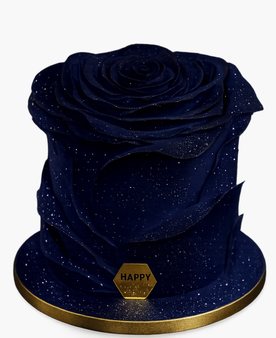 Торт в форме синей розы Фото