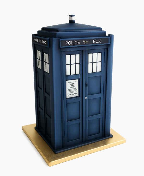 Торт в форме тардиса Фото