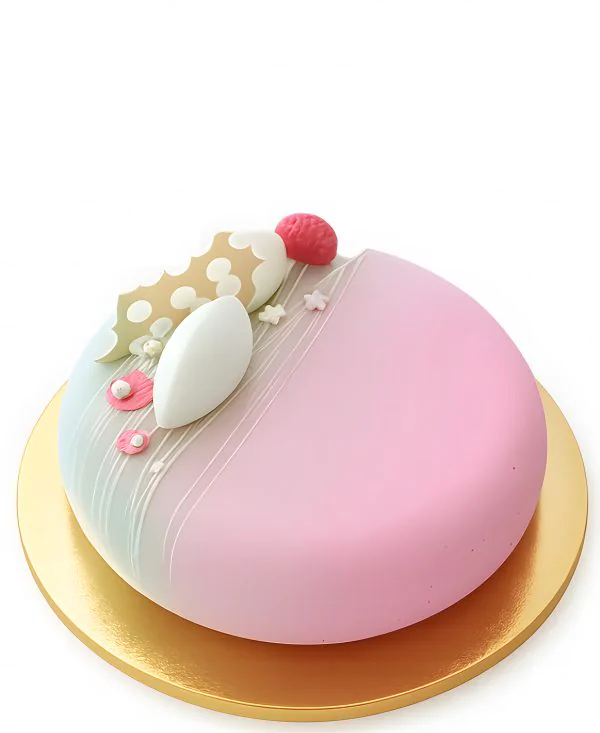 Велюровый торт розового цвета Фото