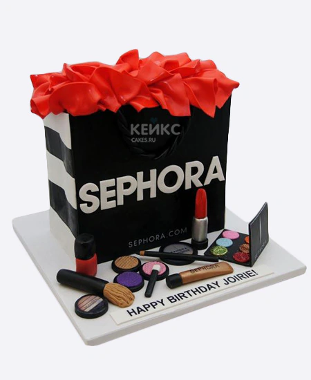 Торт в виде пакета Sephora Фото