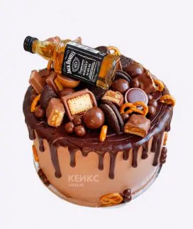 Торт с бутылкой Jack Daniel’s Фото