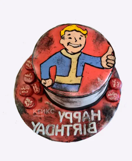 Торт Fallout с фотопечатью Фото